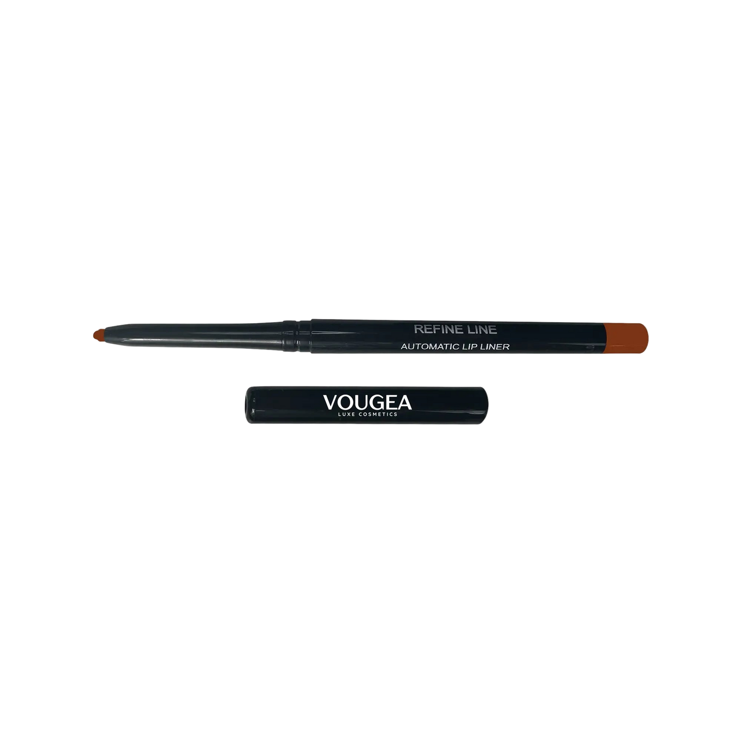 VOUGEA Luxe Automatic Lip Liner in Cacao – deep brown vegan lip liner"