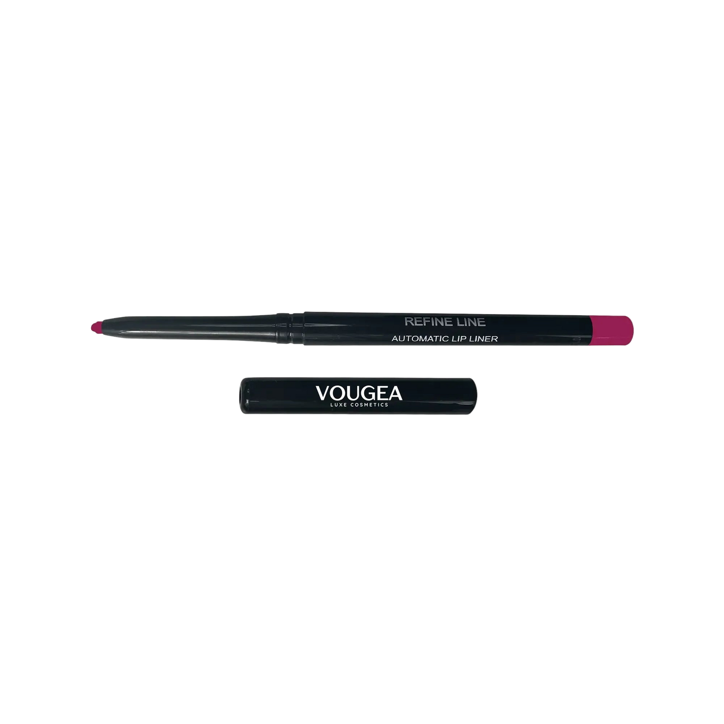 VOUGEA Luxe Automatic Lip Liner in Power Trip – bold fuchsia vegan lip liner"