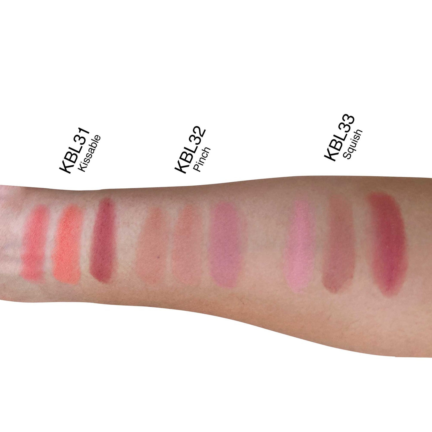 VOUGEA Luxe 3-Shade Blush Palette in sleek compact with matte powder shades displayed on blush pink background