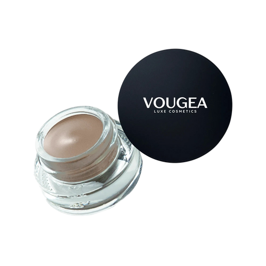 “VOUGEA Luxe Brow Pomade in Light Brown with smooth, buildable texture”