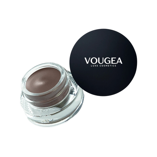 “VOUGEA Luxe Brow Pomade in Light Brown with smooth, buildable texture”