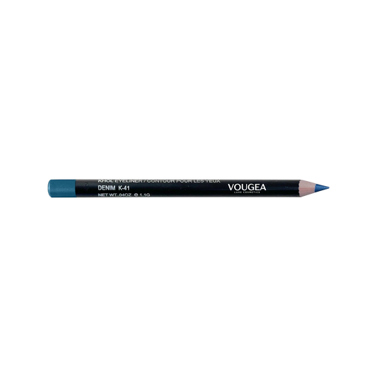 VOUGEA Luxe Khol Eyeliner pencil with creamy texture displayed on charcoal gray background