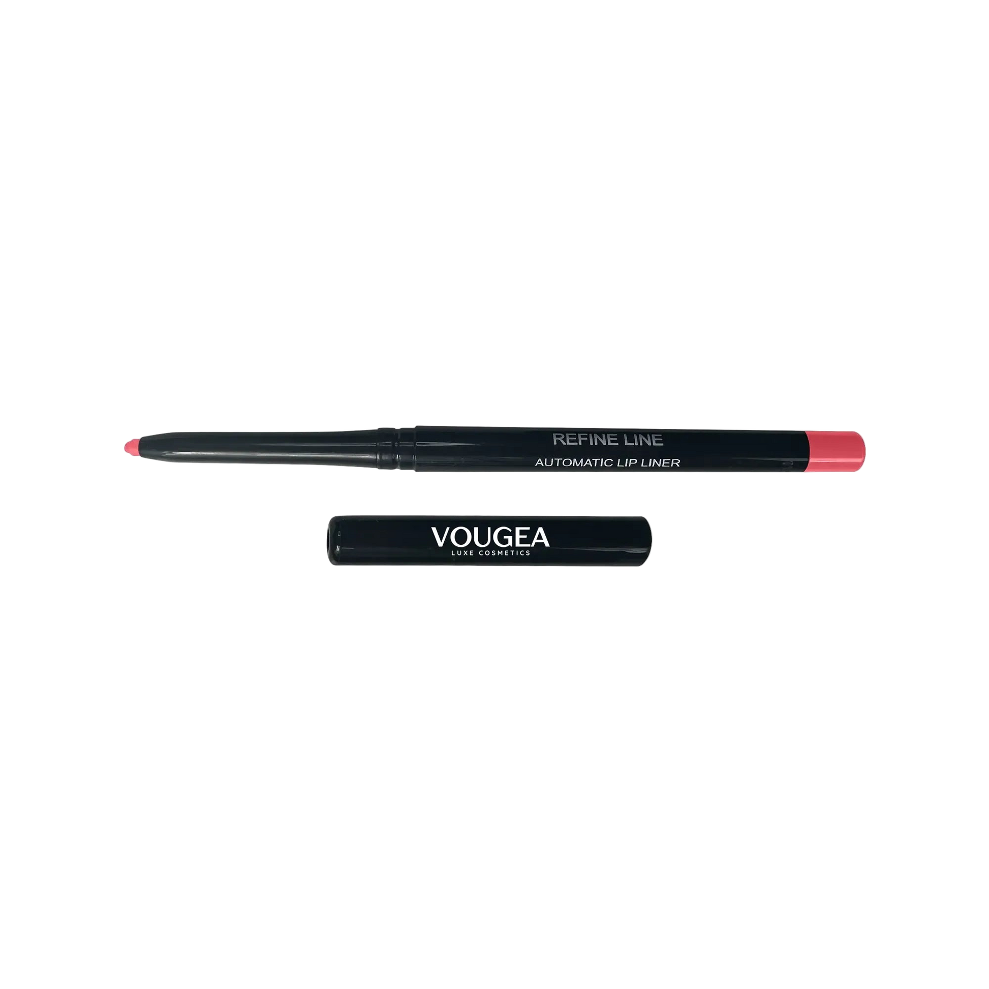 OUGEA Luxe Automatic Lip Liner in Beach Babe – soft coral nude vegan lip liner"