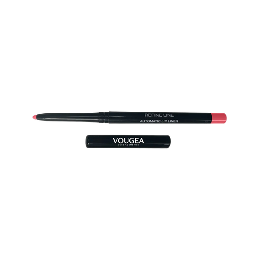 OUGEA Luxe Automatic Lip Liner in Beach Babe – soft coral nude vegan lip liner"