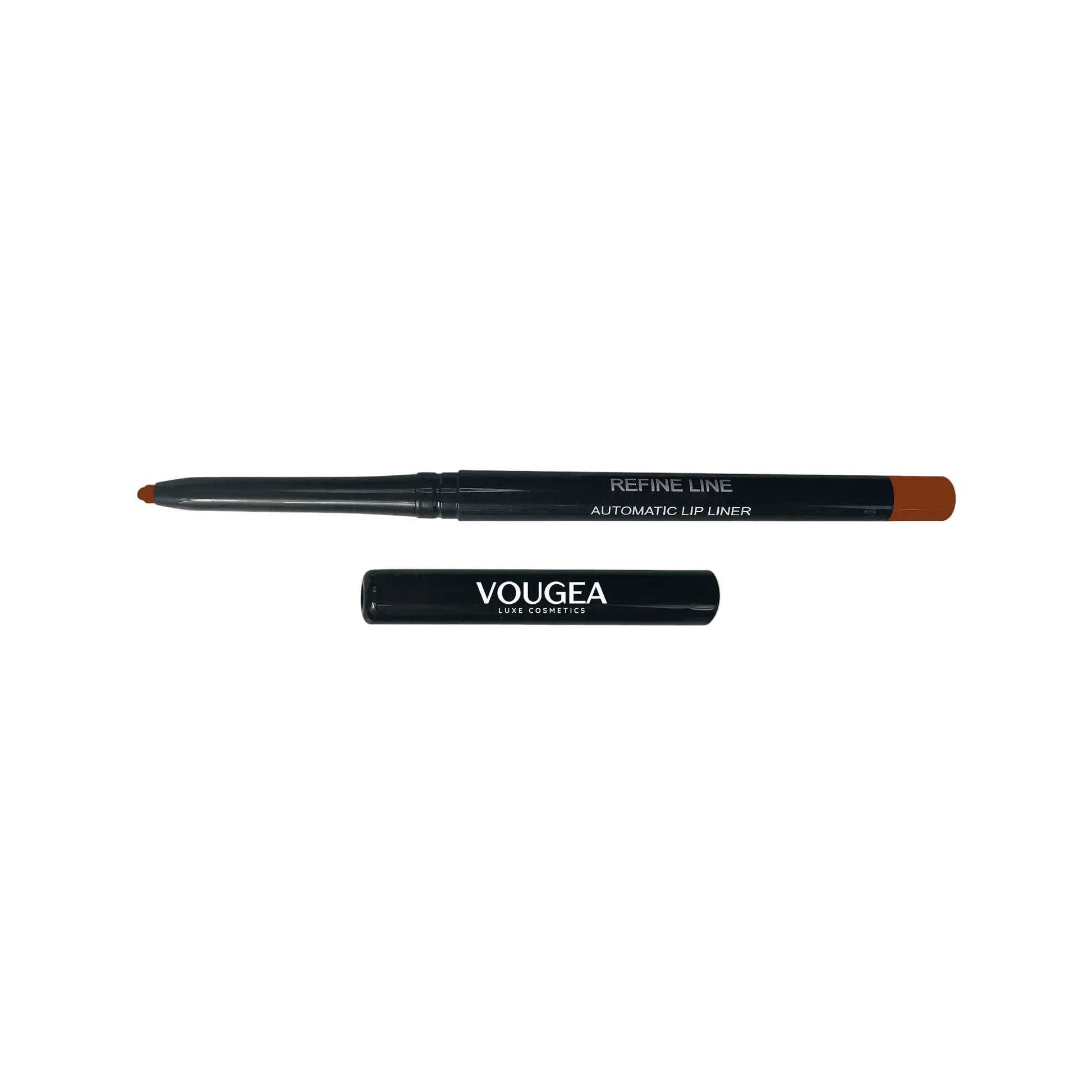 VOUGEA Luxe Automatic Lip Liner in Cacao – deep brown vegan lip liner"