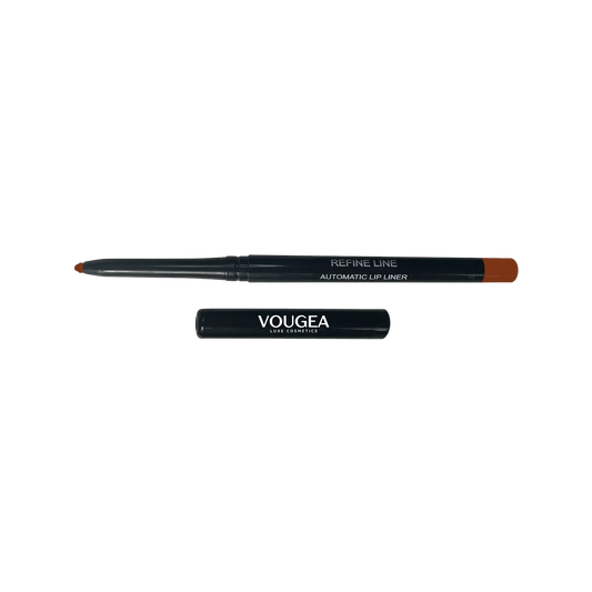 VOUGEA Luxe Automatic Lip Liner in Cacao – deep brown vegan lip liner"