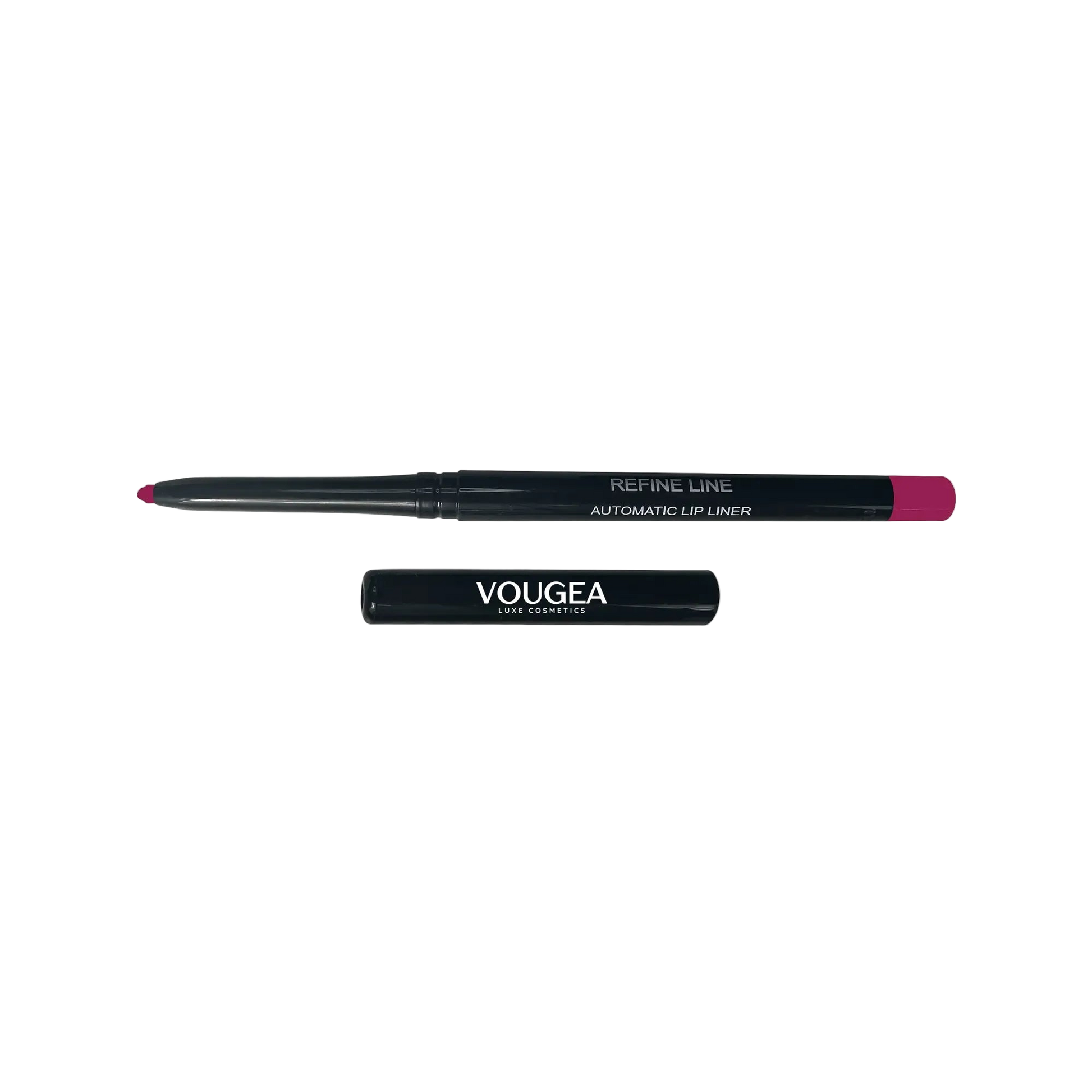 VOUGEA Luxe Automatic Lip Liner in Power Trip – bold fuchsia vegan lip liner"