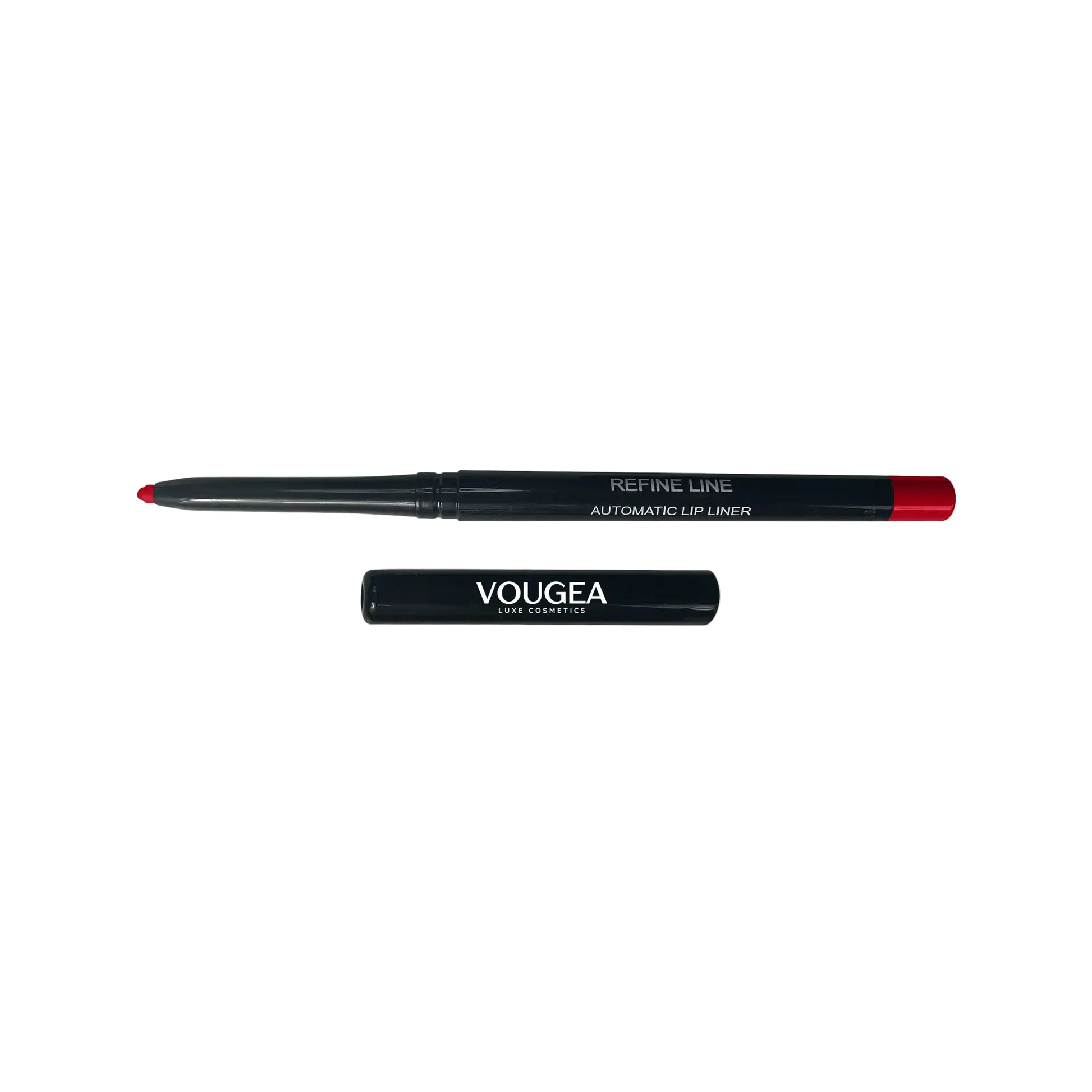 "VOUGEA Luxe Automatic Lip Liner in Scarlet – classic red long-wear lip liner"