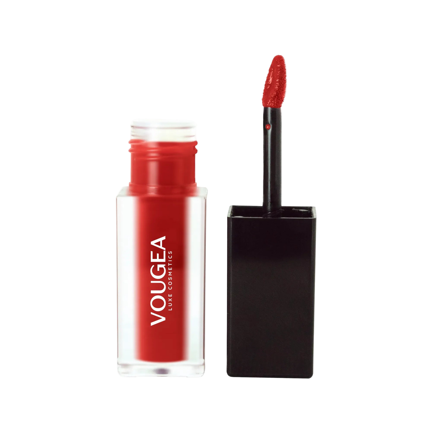 “VOUGEA Luxe Matte Lip Stain tube with doe-foot applicator and velvety finish”