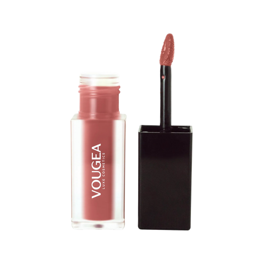 “VOUGEA Luxe Matte Lip Stain tube with doe-foot applicator and velvety finish"